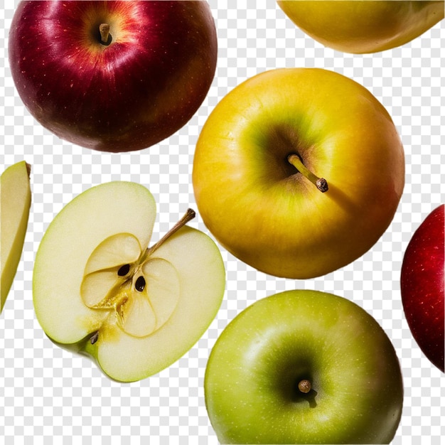 an apple on a transparent background