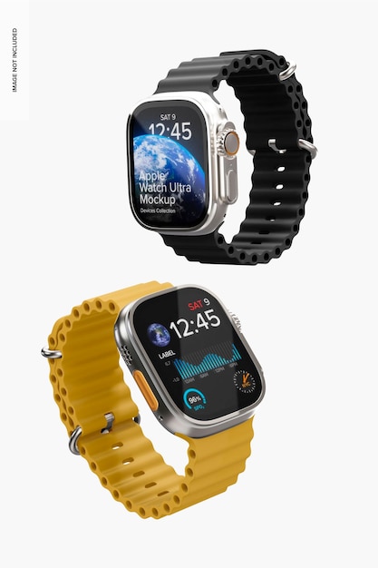 Apple Watch Ultra Mockup, Floating