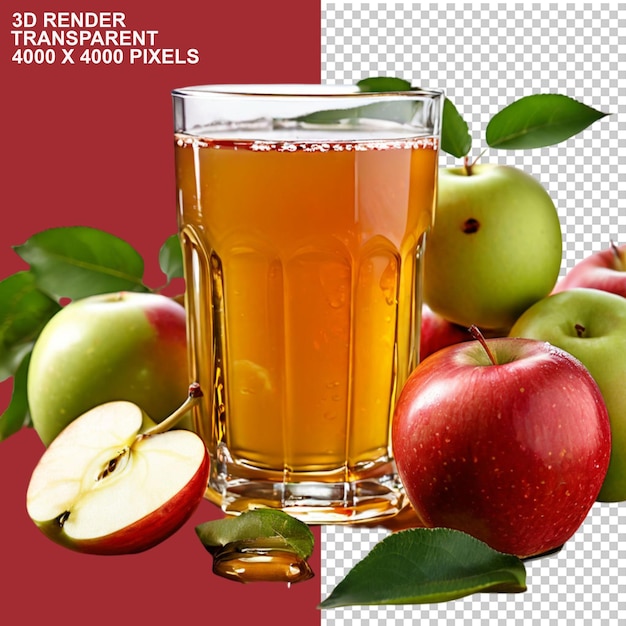 applefruitandglassofapplejuiceapplejuiceconcentratejuicetransparent