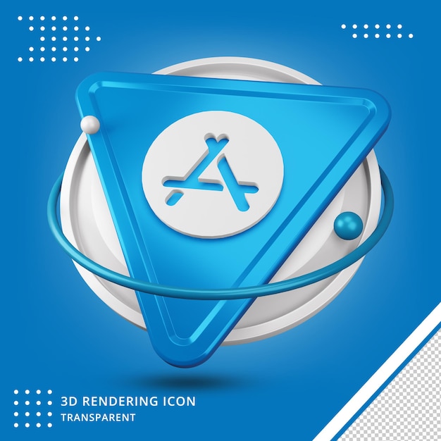 Appstore application in 3d logo