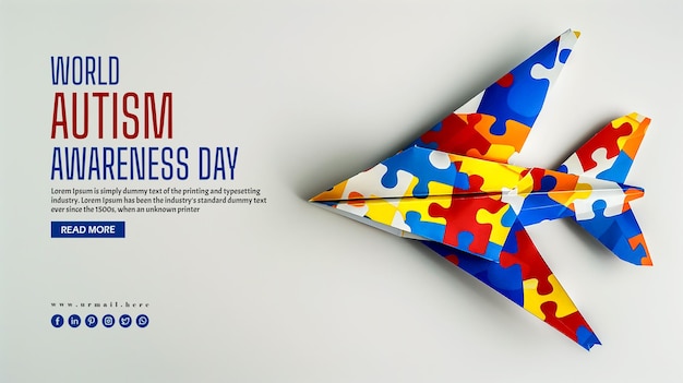 April 2 world autism awareness day banner template and media social post