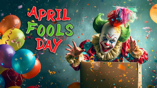 April fool day special greeting card with a psd background