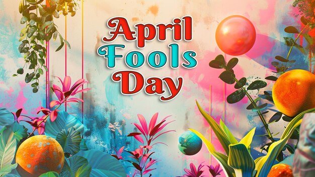 April fool day special greeting card with a psd background