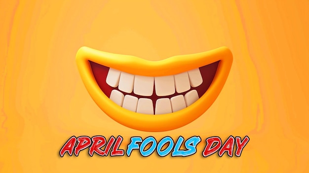 April fool day special greeting card with a psd background