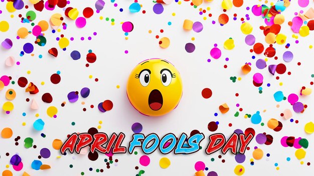 April fool day special greeting card with a psd background