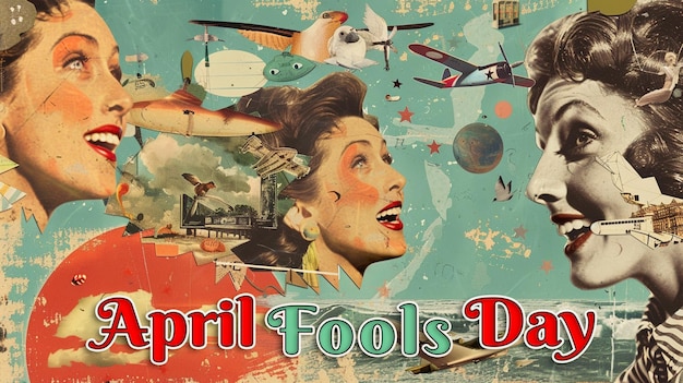 April Fools Day special greeting card with a psd background