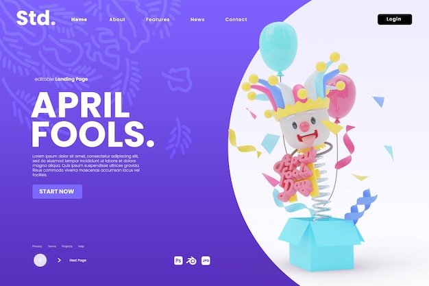 April fools landing page