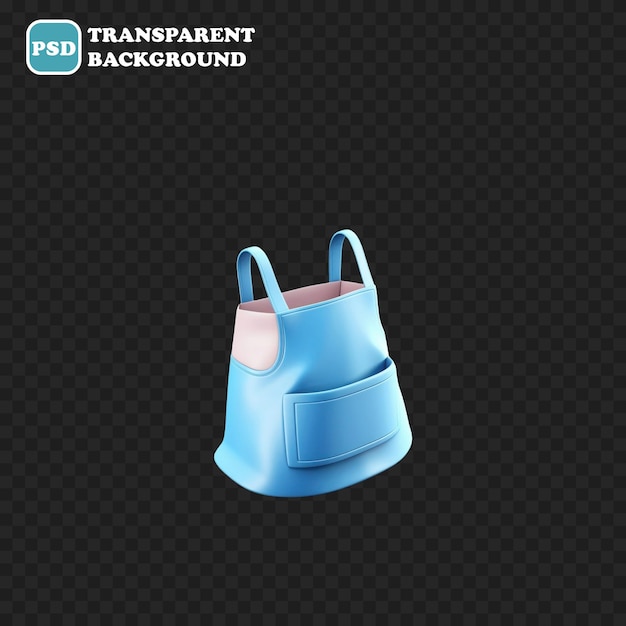 apron icon isolated 3d render illustration