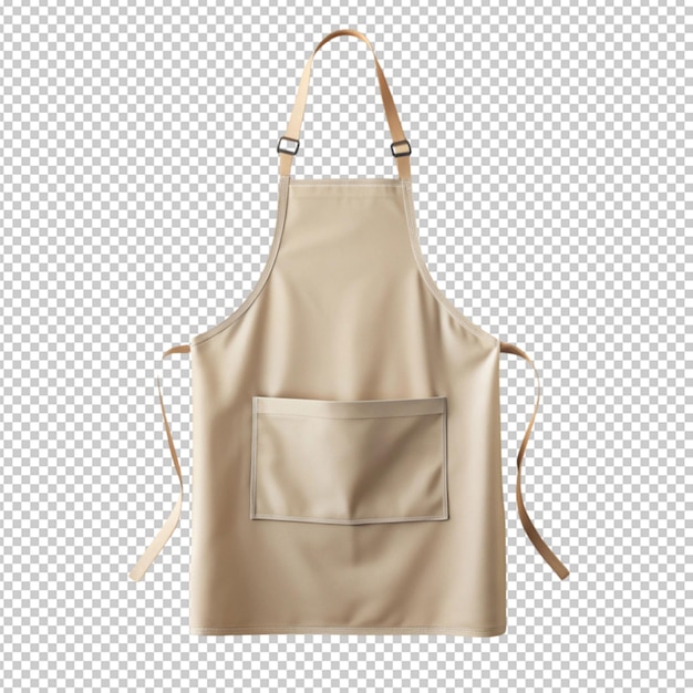 PSD apron mockup isolated on transparent background