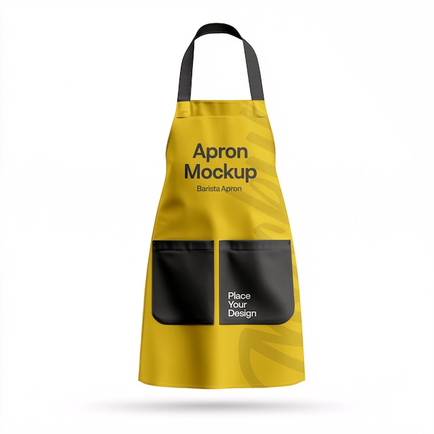 PSD apron mockup isolated on a white background