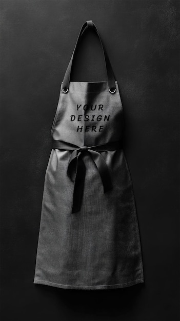 PSD a apron with the words your design on it