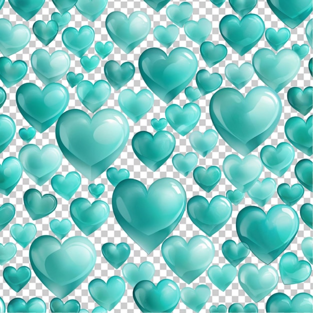 PSD aqua heart transparent background