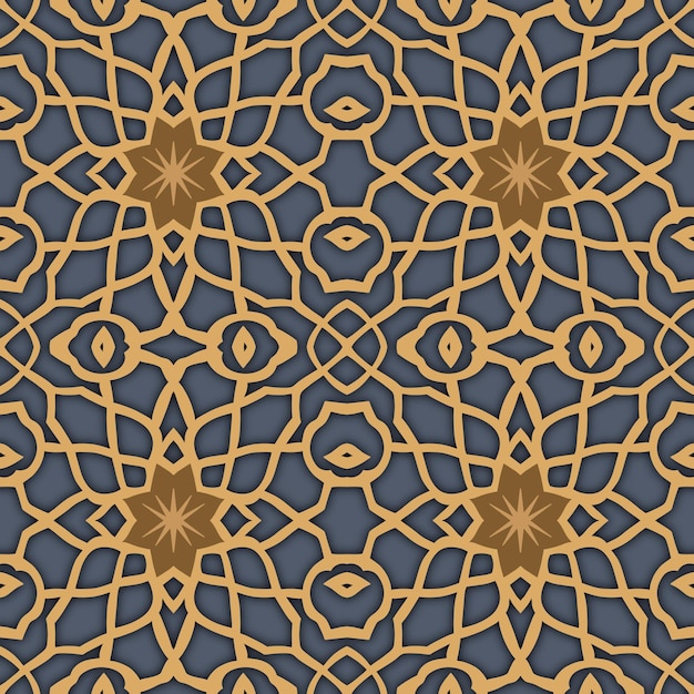 PSD arabesque seamless pattern for textile unique design with a touch of moroccan style