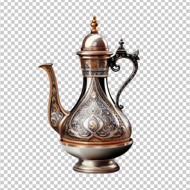 arabic coffee pot on white background