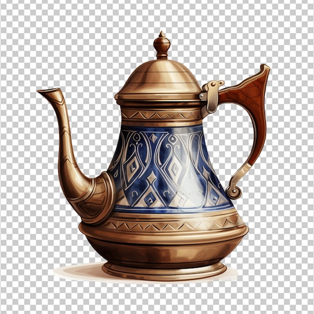 arabic coffee pot on white background