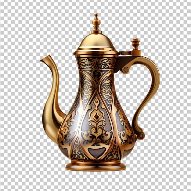 arabic coffee pot on white background