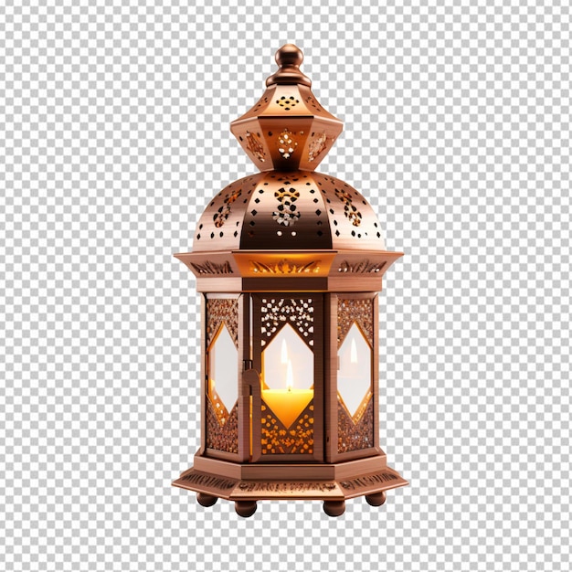 Arabic lantern isolated on transparent background