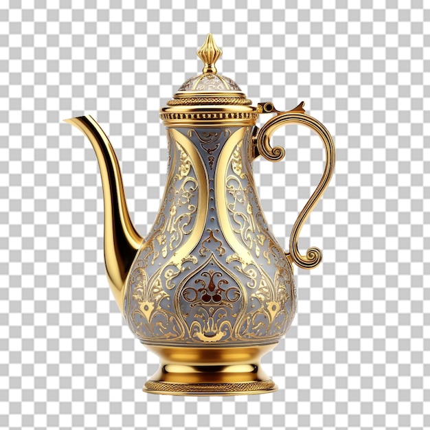 Arabic teapot isolated on transparent background