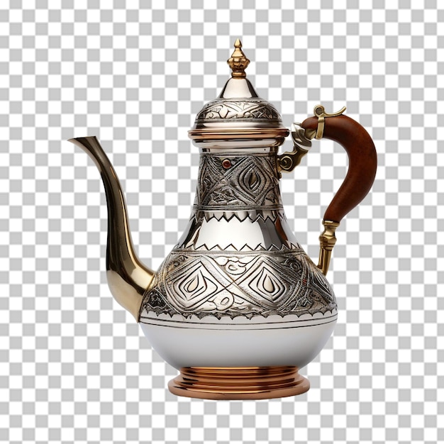 Arabic teapot isolated on transparent background