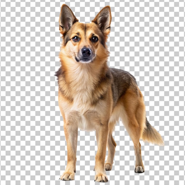 arafed dog standing on transparent background