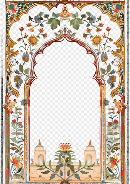 Aravalli Range hindu invitation isolated on transparent background