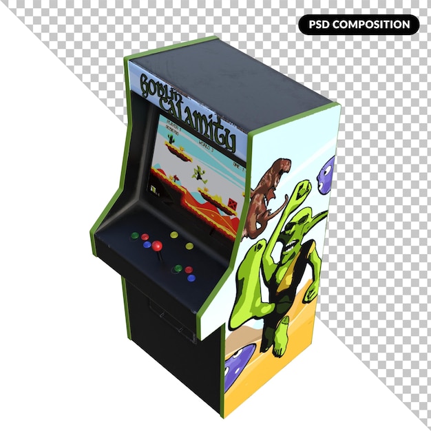 PSD arcade game classic isolated 3d rendering