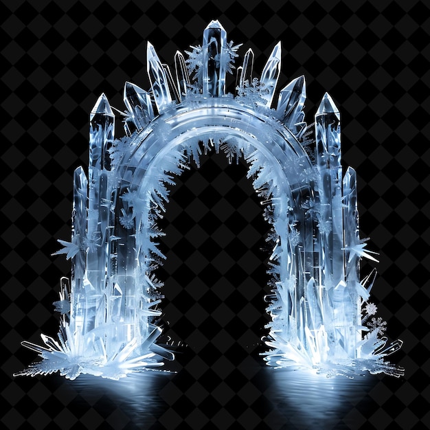 an arch made of ice with the word ice on it