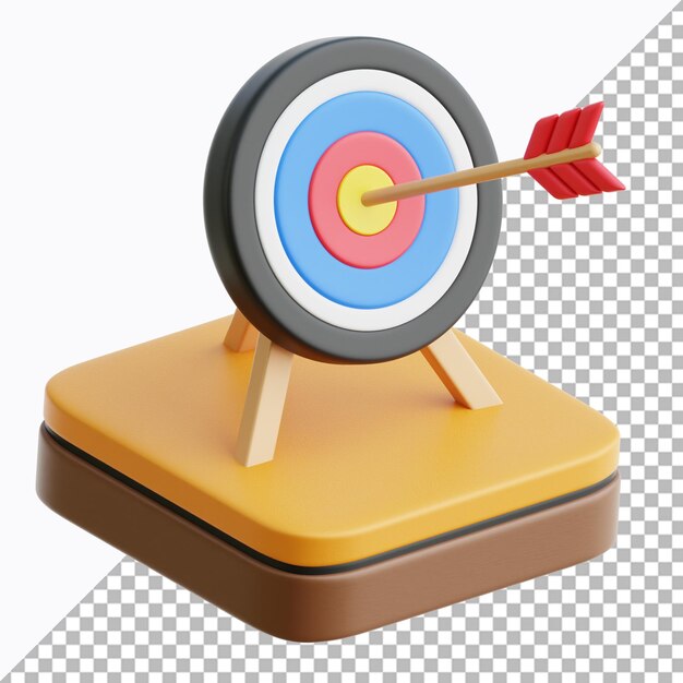 PSD archery sports 3d illustration