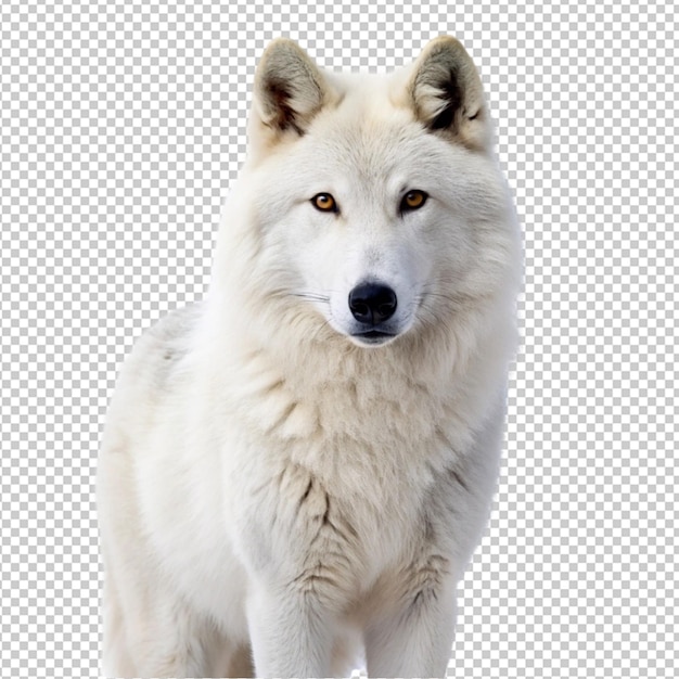 PSD arctic wolf on transparent background