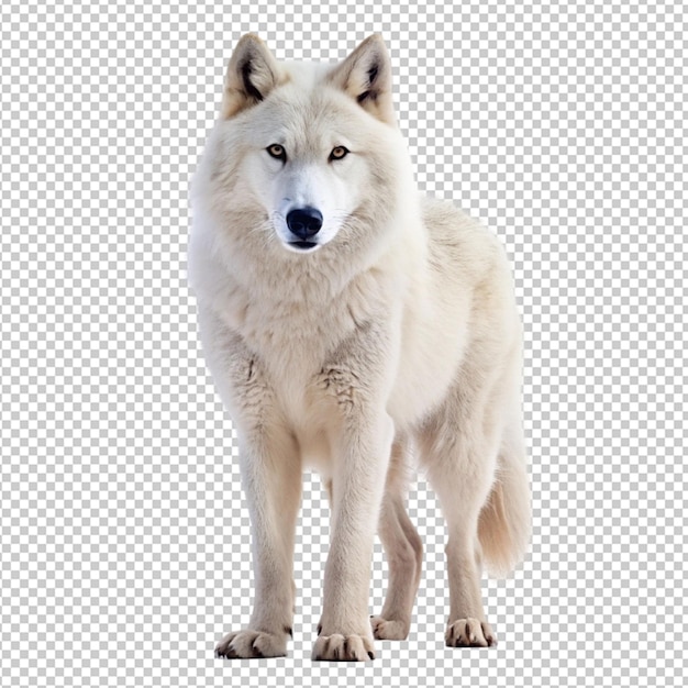 PSD arctic wolf on transparent background