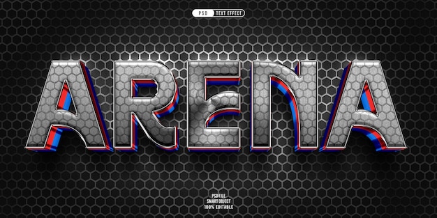 Arena 3D editable text effect