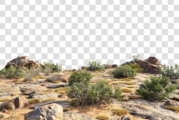 PSD arid rocky desert landscape scene