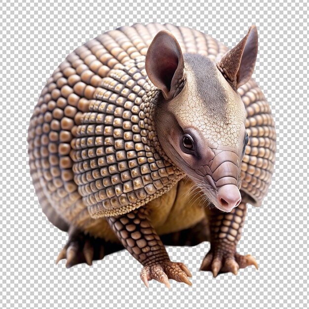 PSD armadillo isolated on transparent background