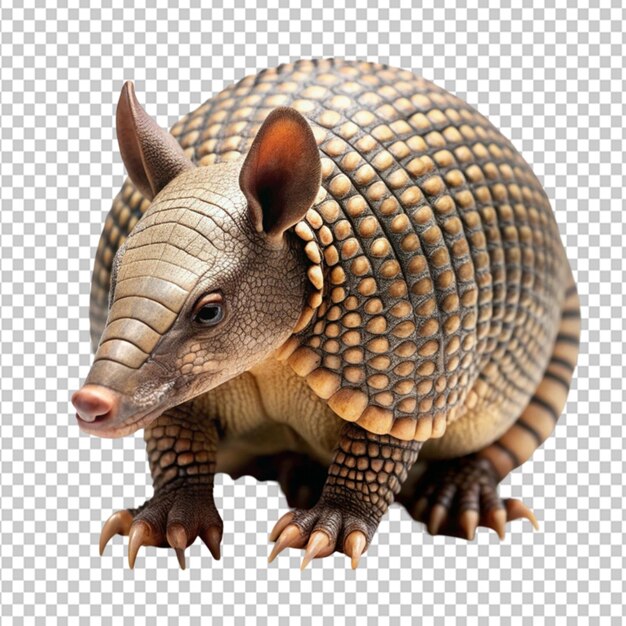 armadillo on transparent background