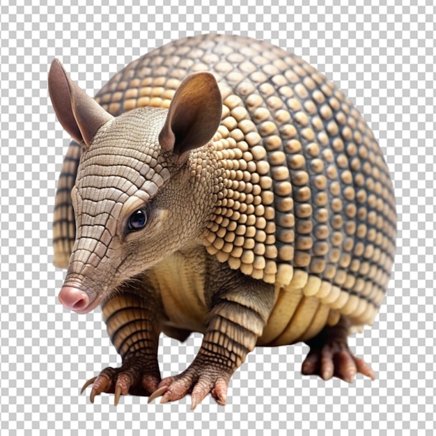 PSD armadillo on transparent background