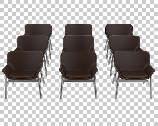 Armchair isolated on transparent background 3d rendering illustration