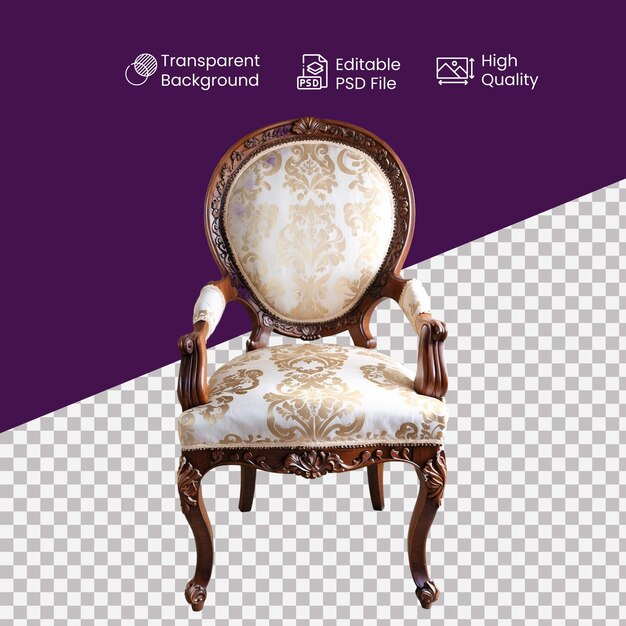 PSD an armchair in a transparent background