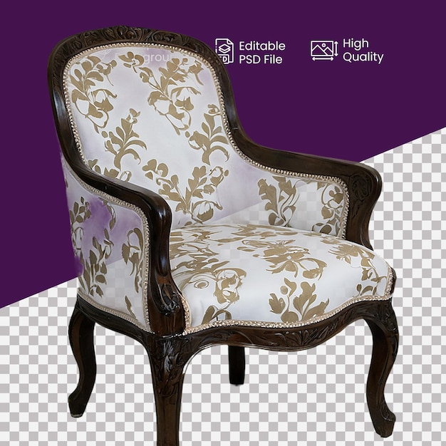 PSD an armchair in a transparent background