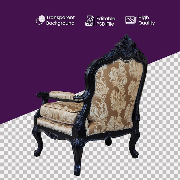 PSD an armchair in a transparent background