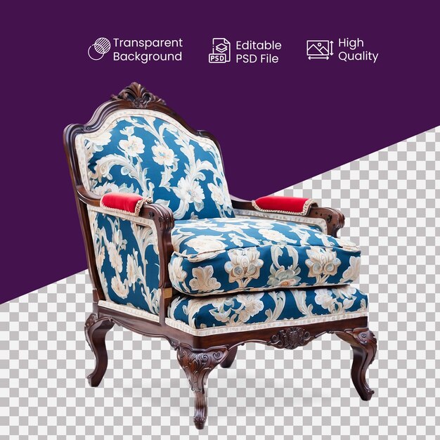 PSD an armchair in a transparent background