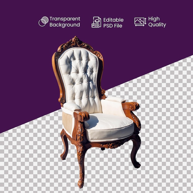 PSD an armchair in a transparent background