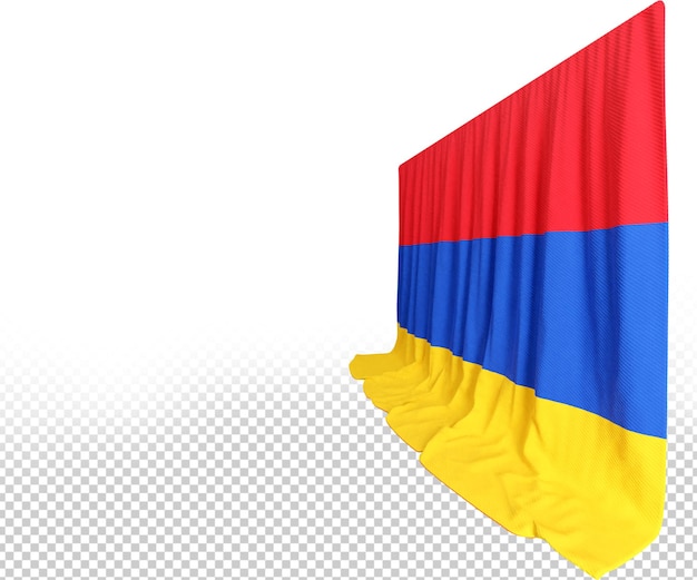 Armenian Flag Curtain in 3D Rendering Armenian Identity Revealed