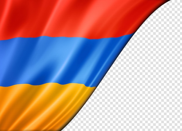 Armenian flag isolated on white banner