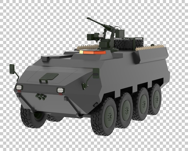 Armored vehicle isolated on transparent background 3d rendering illustration