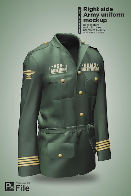 PSD army uniform mockup