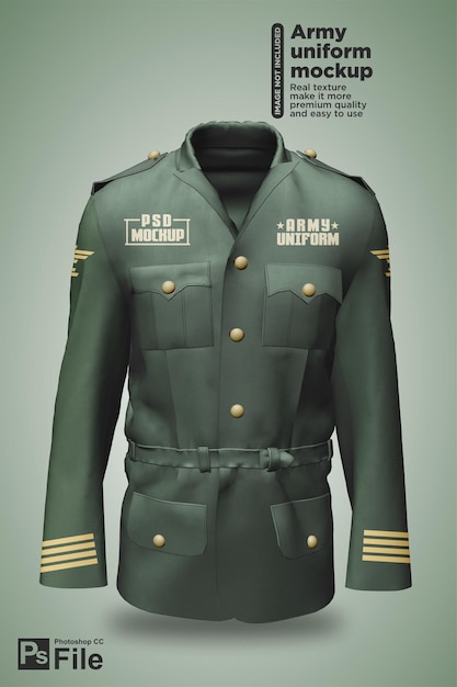 PSD army uniform mockup