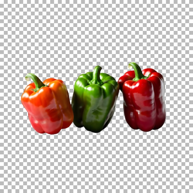 PSD arrange the colorful peppers and tomatoes on