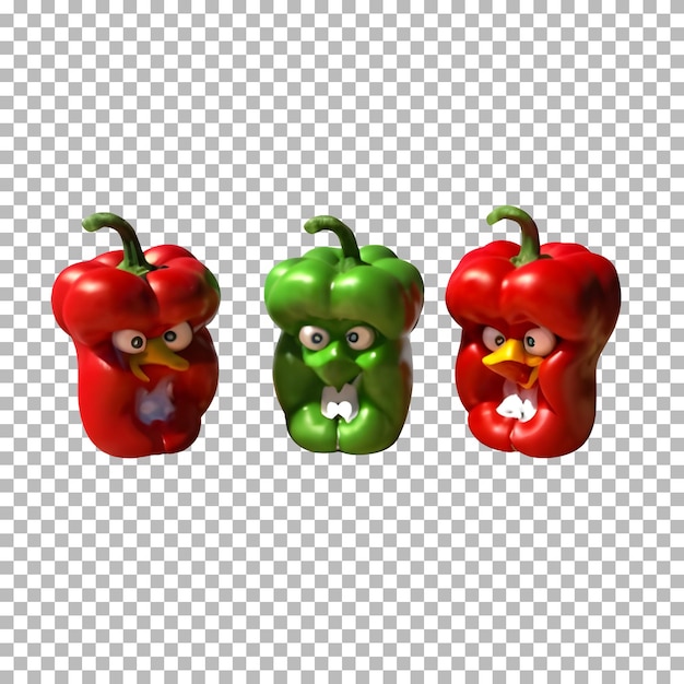 PSD arrange the colorful peppers and tomatoes on