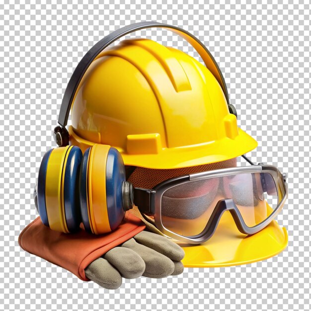 PSD arrangement of a safety tool on transparent background