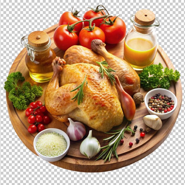 PSD arrangement with chicken food